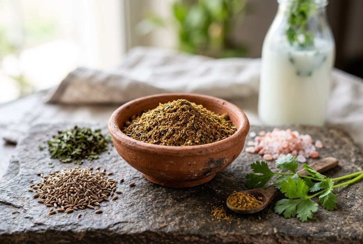 Cooling buttermilk chaas masala blend